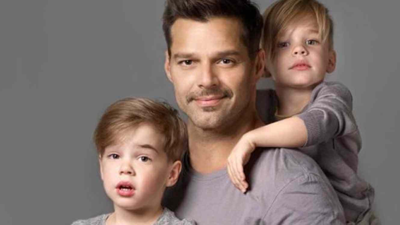 Ricky Martin e i suoi gemelli Matteo e Valentino