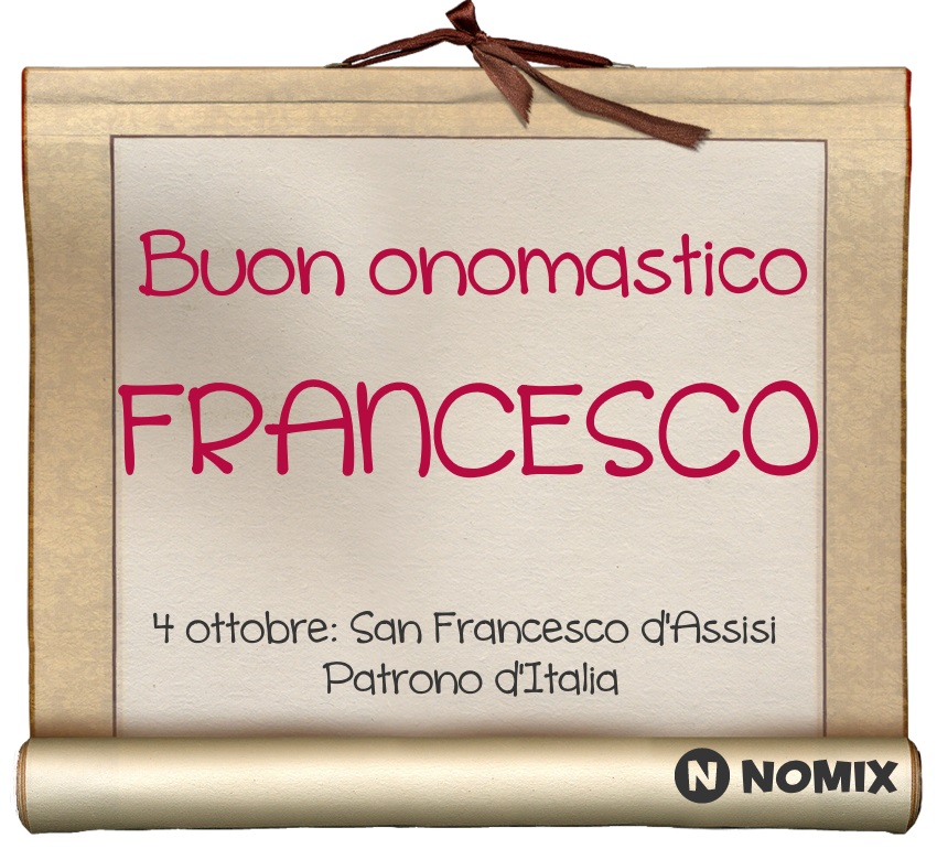 Onomastico Del Nome Francesco