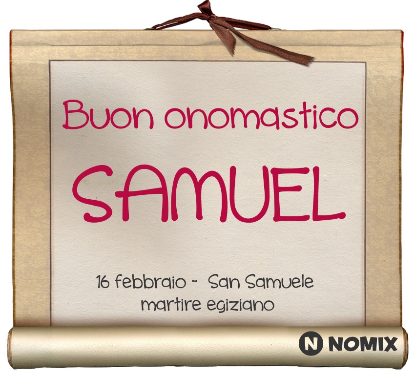Onomastico Del Nome Samuel