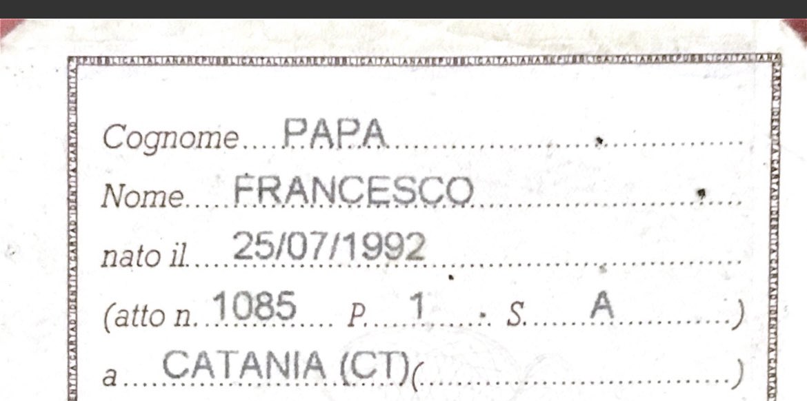 Nomi Strani - Papa Francesco